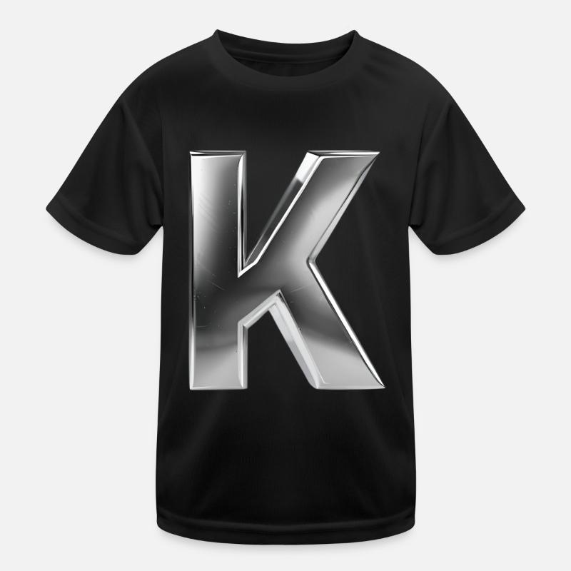 Chrome ,, K " Metallic Kids Functional T-Shirt
