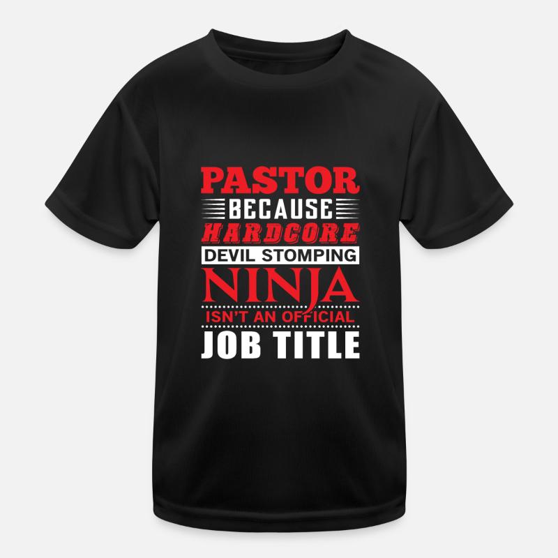 Pastor devil stomping Ninja Kids Functional T-Shirt