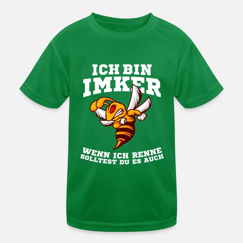 Ich bin Imker wenn ich renne solltest du es auch Kinder Funktions-T-Shirt