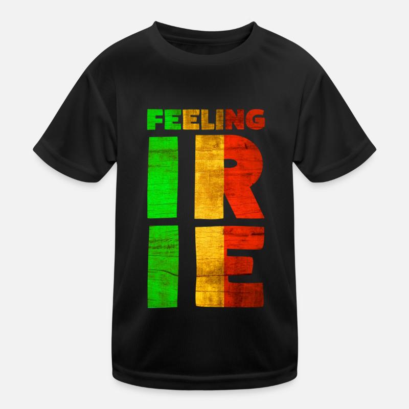 FEELING IRIE Jamaica Rasta Devise T-shirt sport Enfant