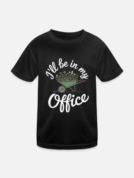 Jardinage Jardinier - T-shirt sport Enfant - noir - Devant