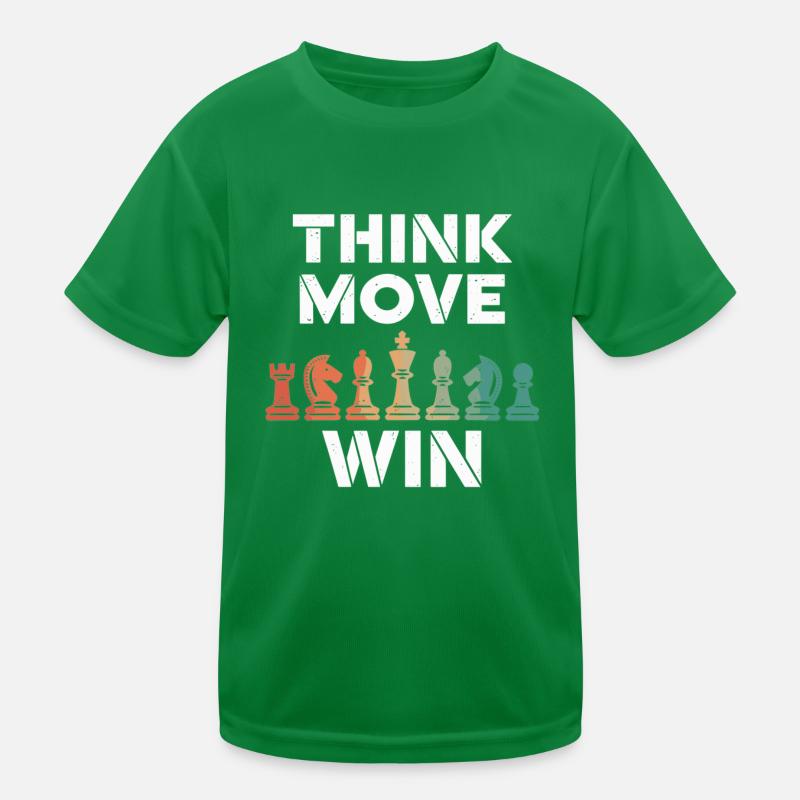 Think Move Win Chess Piece Kids Functional T-Shirt