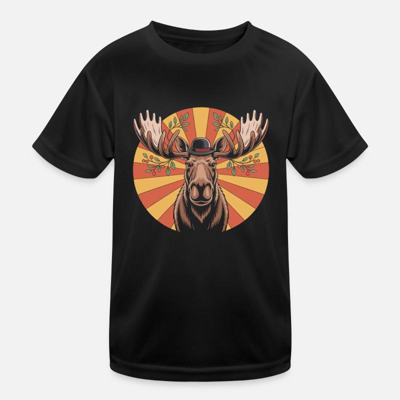 Elch Tier Kinder Funktions-T-Shirt