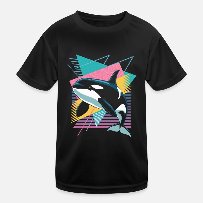 Orka Killerwal Schwertwal Orca Kinder Funktions-T-Shirt