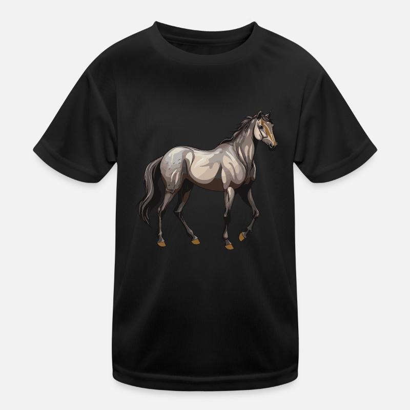 Pferd Tier Kinder Funktions-T-Shirt