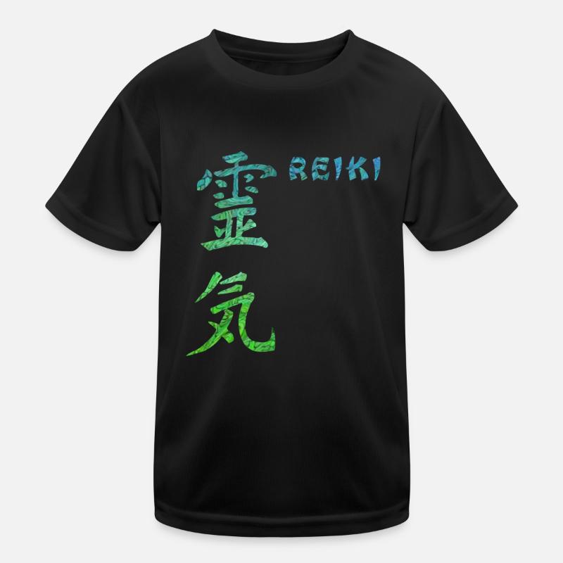 reiki japanese e 5 - Kids Functional T-Shirt - black