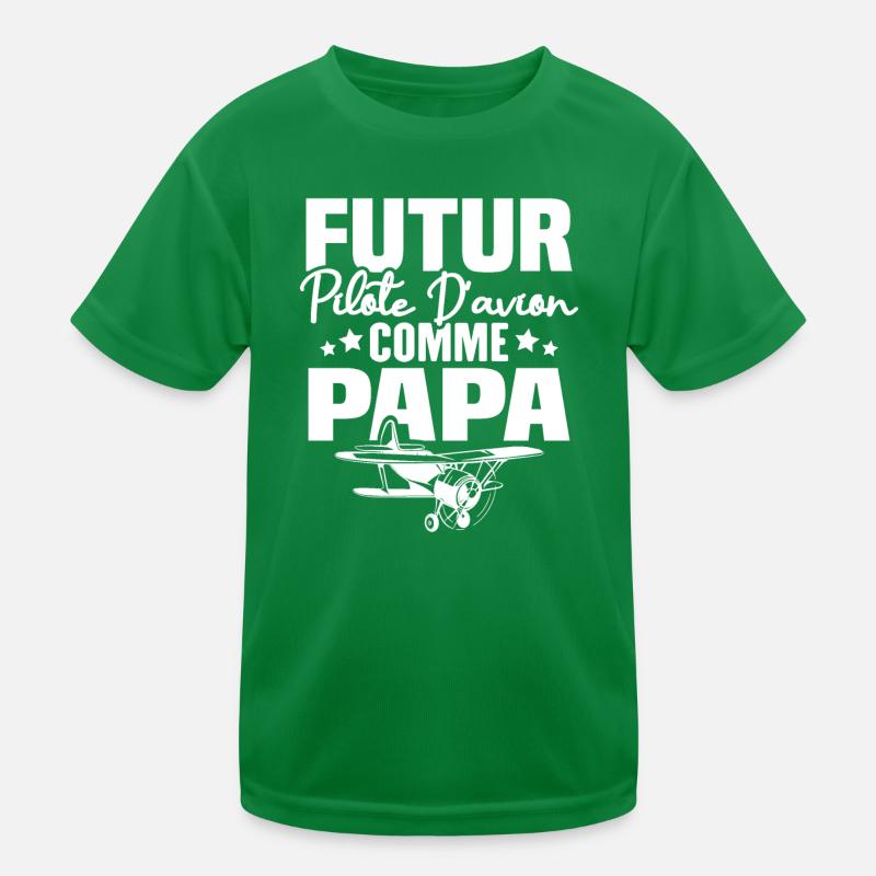 Future Airplane Pilot as Dad Kids Functional T-Shirt