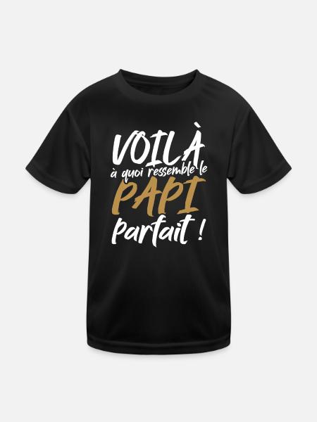 Voilà à quoi ressemble le papi parfait - T-shirt sport Enfant - noir - Devant