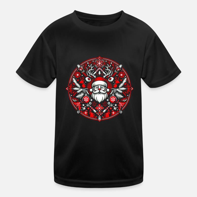 Weihnachten Logo 2 Kinder Funktions-T-Shirt