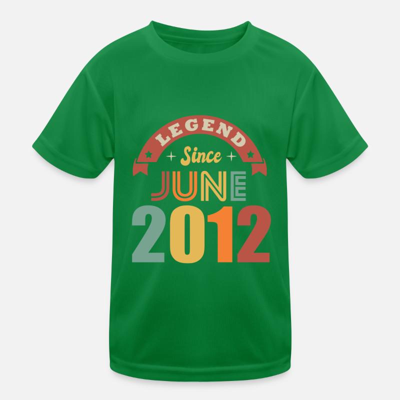 Anniversary 10 years legend born in June 2012 Kids Functional T-Shirt