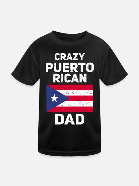 Puerto Rico | Puerto Ricaner Flagge Geschenkideen - Kinder Funktions-T-Shirt - Schwarz - Vorne