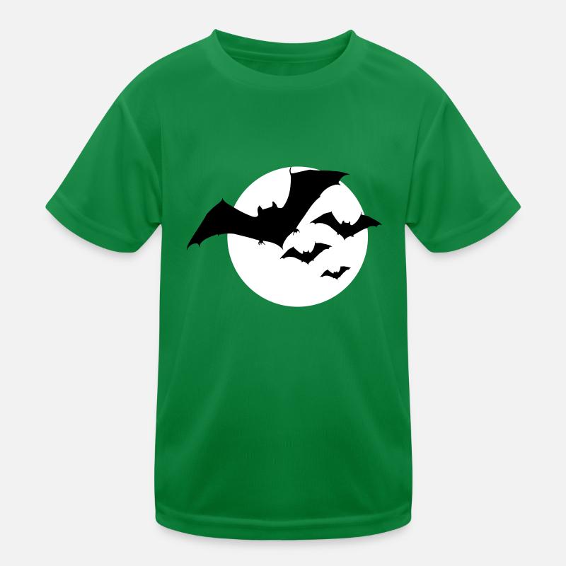 Fledermaus Schwarm Mond Halloween 2c Kinder Funktions-T-Shirt