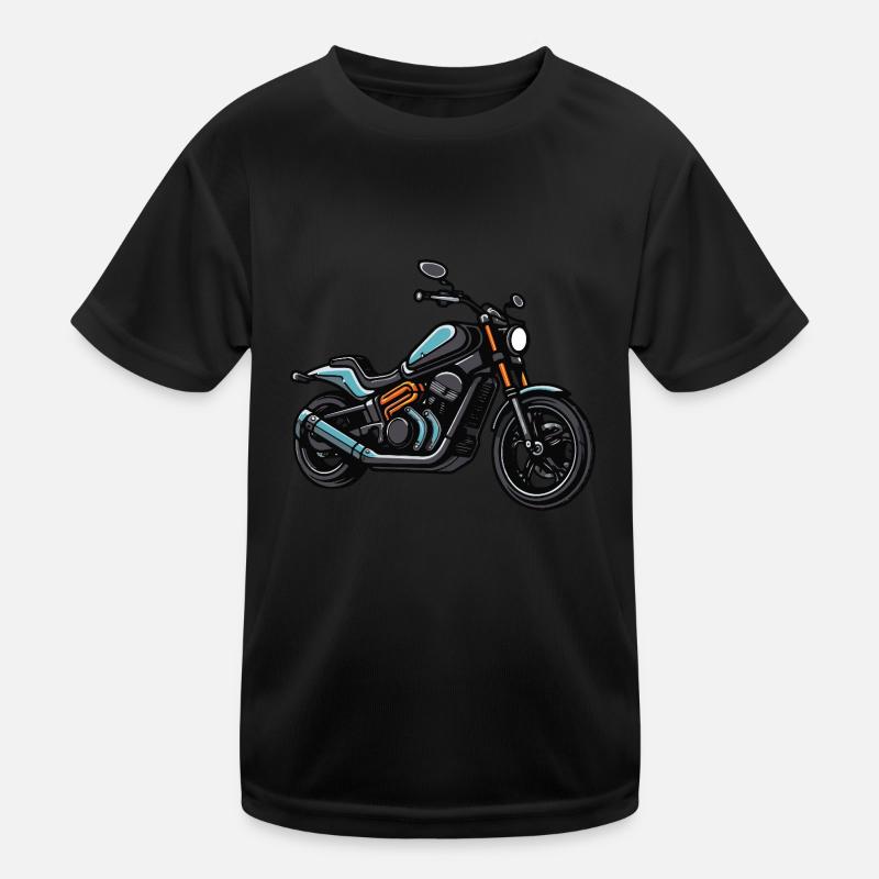 Motorrad Biker Kinder Funktions-T-Shirt