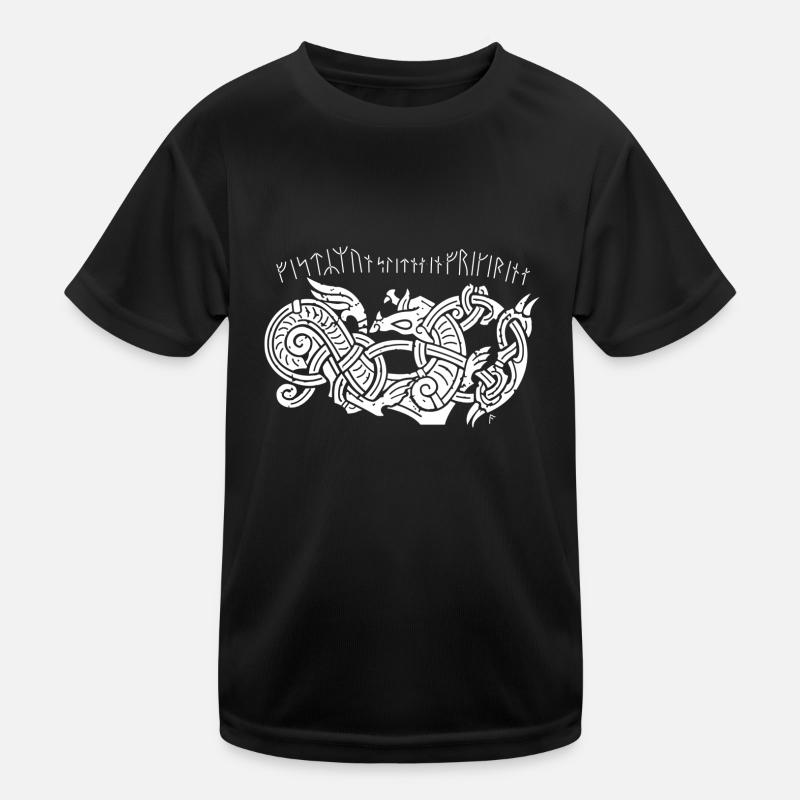 Odin Geri und Freki Kinder Funktions-T-Shirt