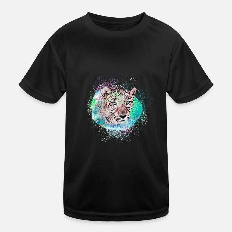 jaguar,wildkatze,leopard,graffiti,bunt Kinder Funktions-T-Shirt