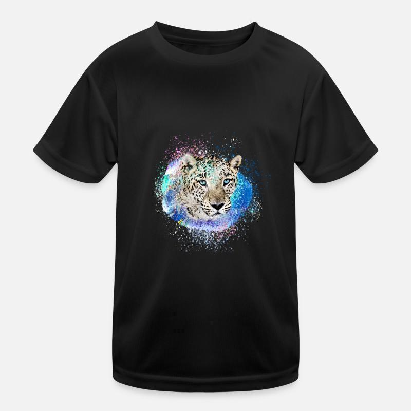 jaguar,wildkatze,leopard,graffiti,bunt Kinder Funktions-T-Shirt