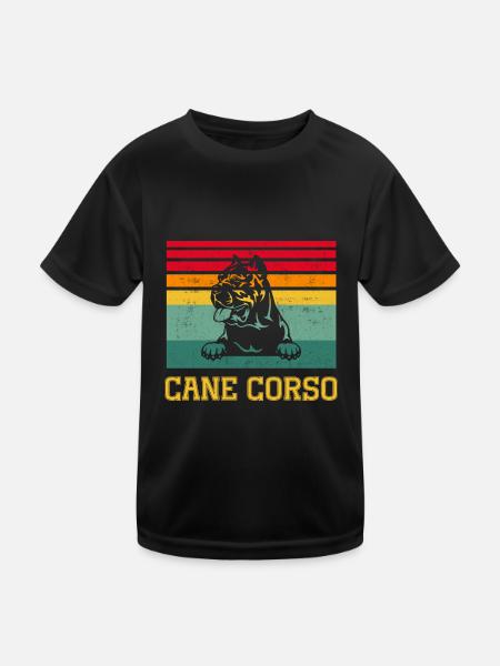 cane corso - T-shirt sport Enfant - noir - Devant