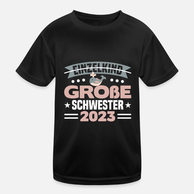 Große Schwester 2023 Geschenkidee Kinder Funktions-T-Shirt