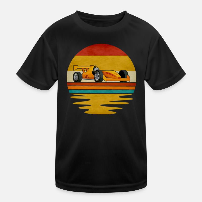 Formula Racing Retro Grafik Kinder Funktions-T-Shirt