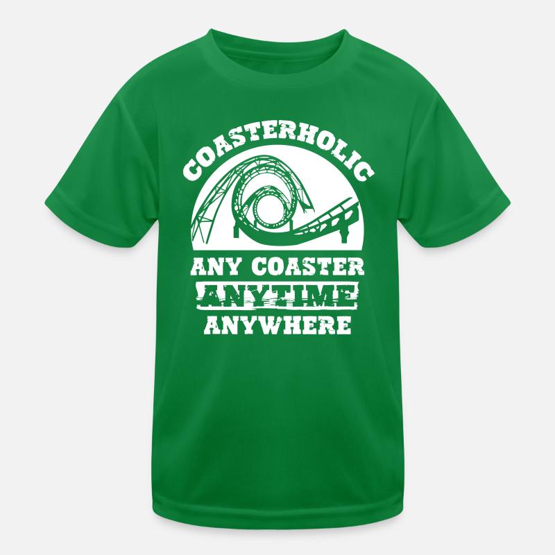 Coasterholic Roller Coaster Kids Functional T-Shirt