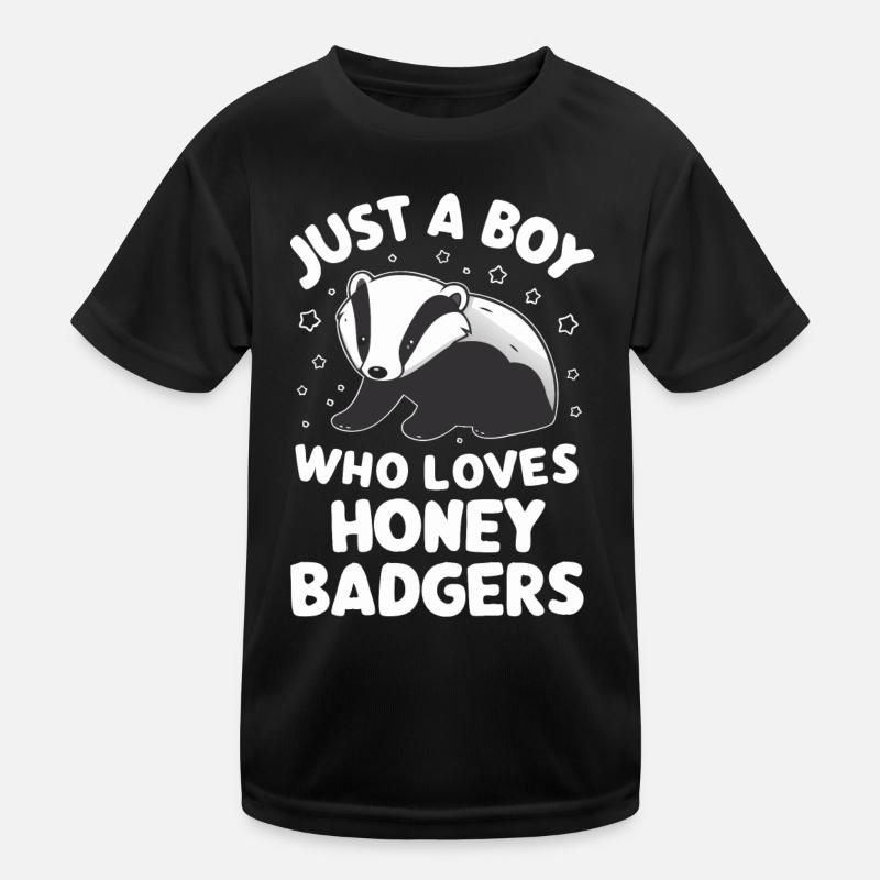 Badger Honey Badger Animal Kids Functional T-Shirt