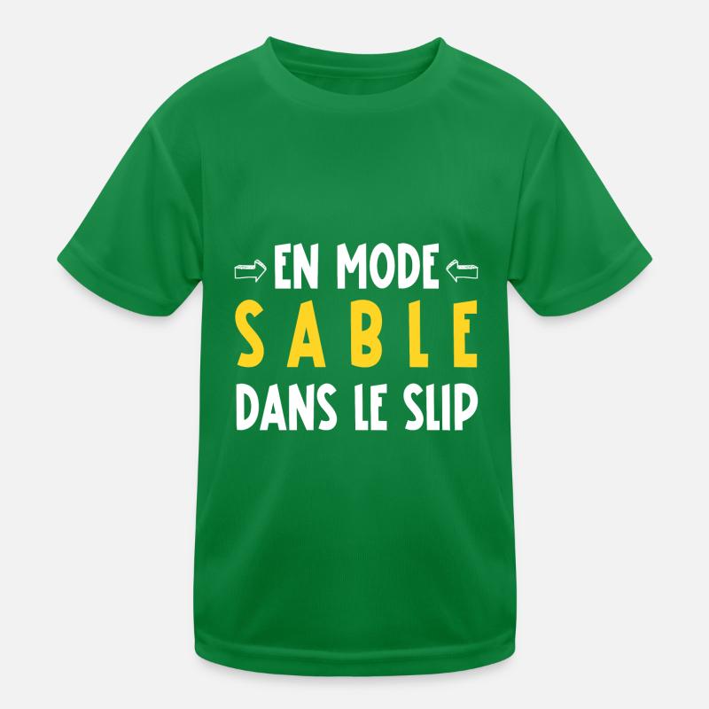En mode sable dans le slip T-shirt sport Enfant