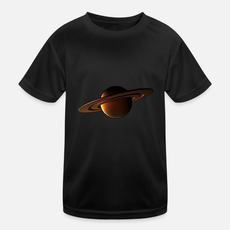 Saturn Planet in Space Kids Functional T-Shirt