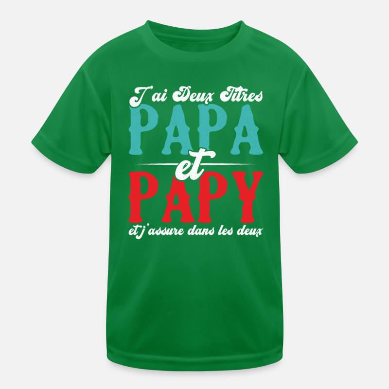 J'ai deux titres papa et papy T-shirt sport Enfant