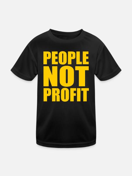 People not profit - T-shirt sport Enfant - noir - Devant