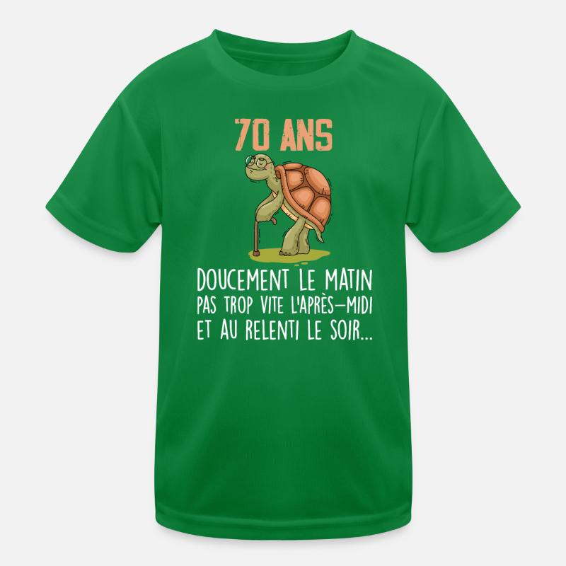70 ans tortue anniversaire doucement vite ralenti T-shirt sport Enfant