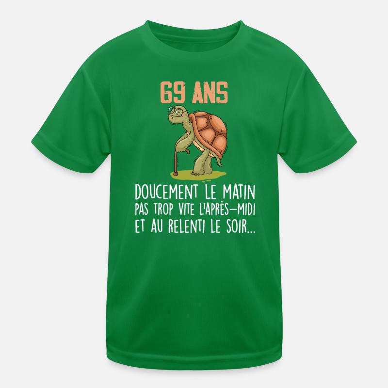 69 ans tortue anniversaire doucement vite ralenti T-shirt sport Enfant