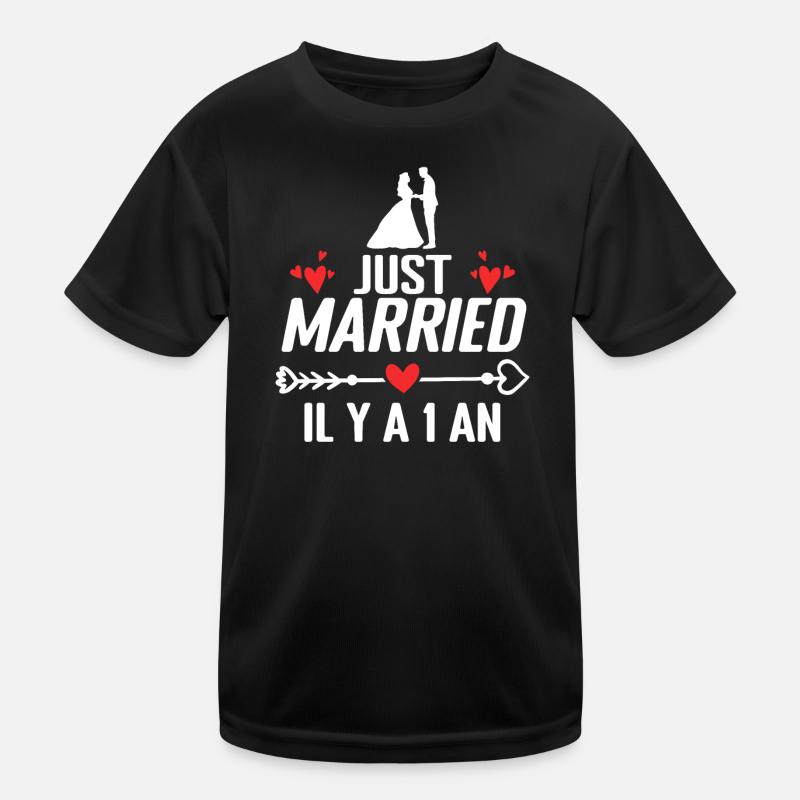 Noces De Coton Cadeau Anniversaire De Mariage 1 An T-shirt sport Enfant