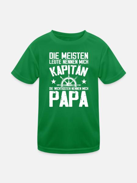 Segeln Kapitän Segler Segelboot Papa Geschenk - T-shirt sport Enfant - vert - Devant