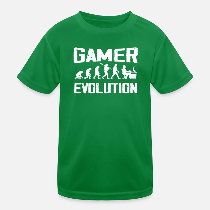 Gamer Evolution Vintage Gamer Geschenk Kinder Funktions-T-Shirt