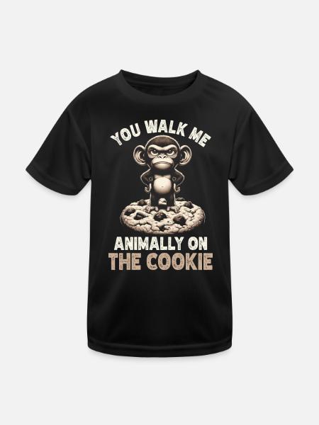 Tierisch auf den Keks gehen - Denglisch Spruch - Kinder Funktions-T-Shirt - Schwarz