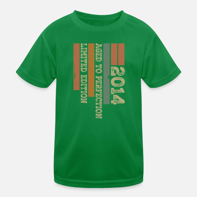 2014 Retro Vintage Jubiläumsgeschenk Geboren im Jahr 2014 Kinder Funktions-T-Shirt
