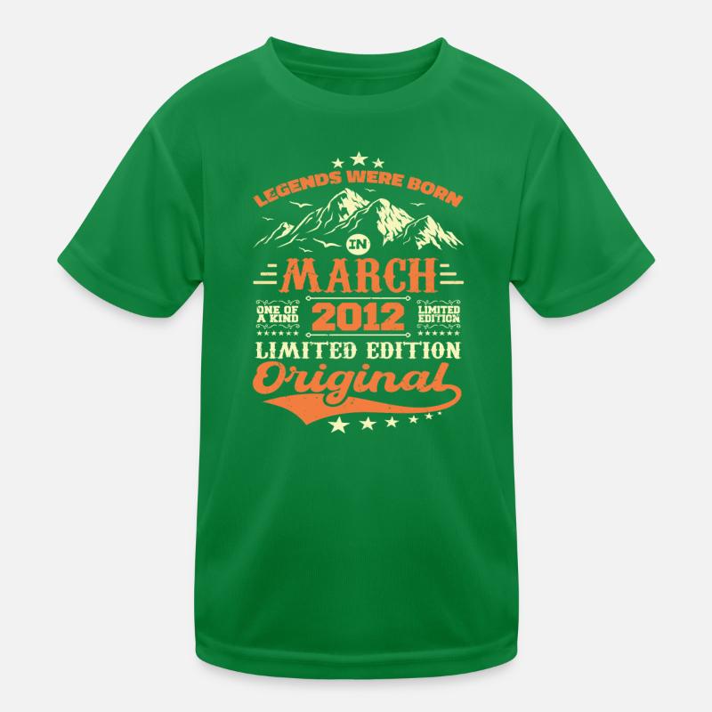 Cadeau D'anniversaire Nées En Mars 2012 Vintage T-shirt sport Enfant