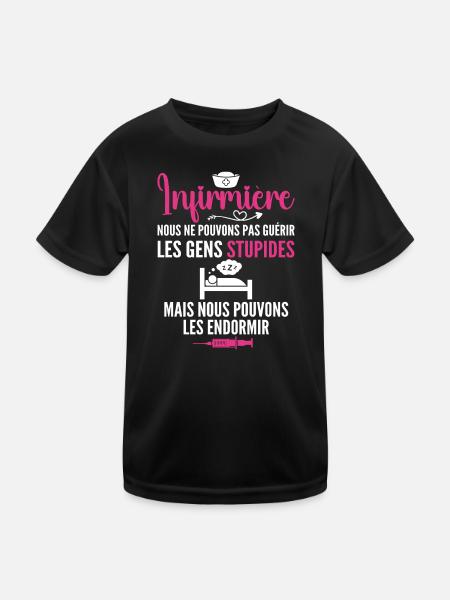 Krankenschwester Humor - Krankenschwester Geschenk - Kinder Funktions-T-Shirt - Schwarz