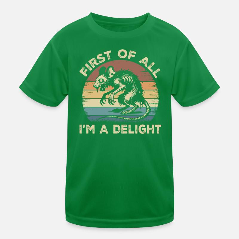 Zunächst einmal I'm A Delight - Angry Opossum Possum Kinder Funktions-T-Shirt