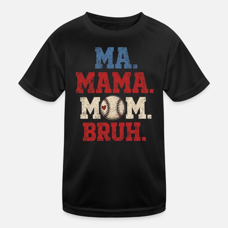 Mama Baseball-Bruh Humor-Geschenkjunge Kinder Funktions-T-Shirt