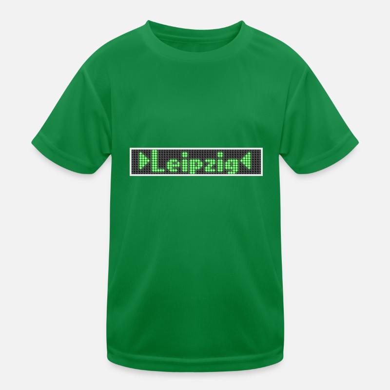 Leipzig LED Display Green Kids Functional T-Shirt