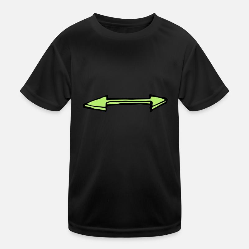 Grüner Doppelpfeil links und rechts Kinder Funktions-T-Shirt
