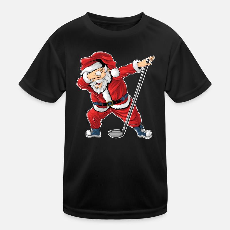 Weihnachtsmann spielt Golf Babbo Natale Golf Kinder Funktions-T-Shirt