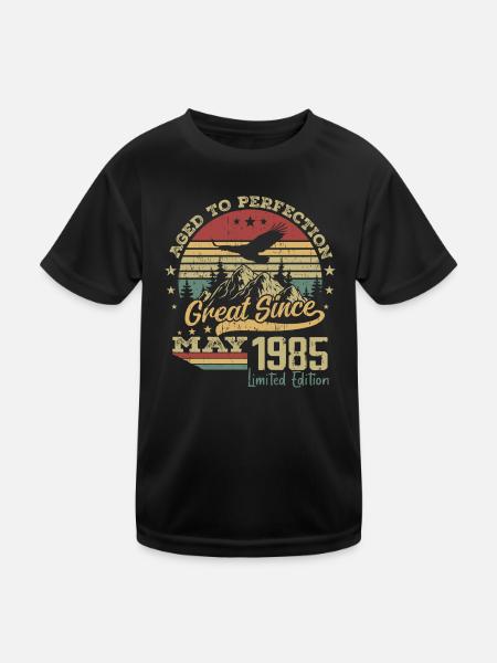 39 ans Vieilli à la Perfection né en mai 1985 - T-shirt sport Enfant - noir - Devant