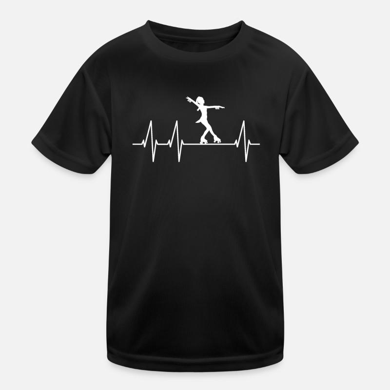 Roller skating heartbeat Kids Functional T-Shirt