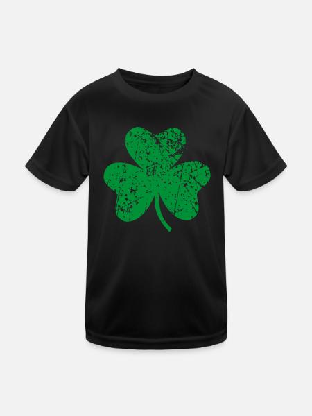 Trèfle - T-shirt sport Enfant - noir - Devant
