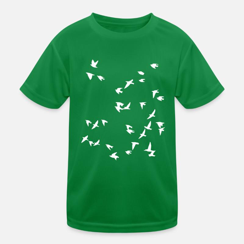 Bird flock flies Kids Functional T-Shirt
