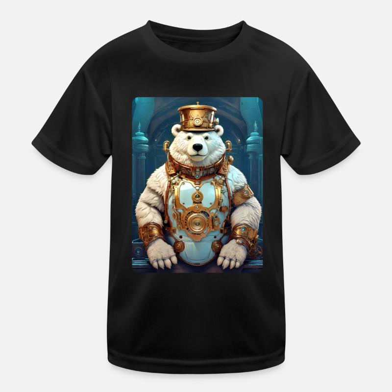 Steampunk Ice Bear 1.1 Kids Functional T-Shirt