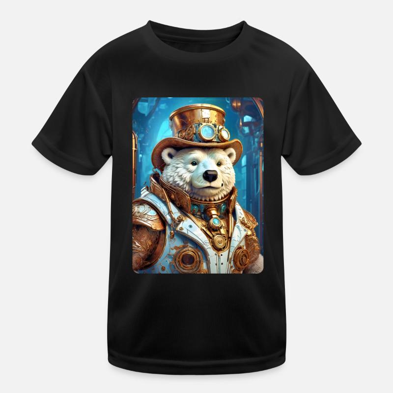 Steampunk Ice Bear 1.17 Kids Functional T-Shirt