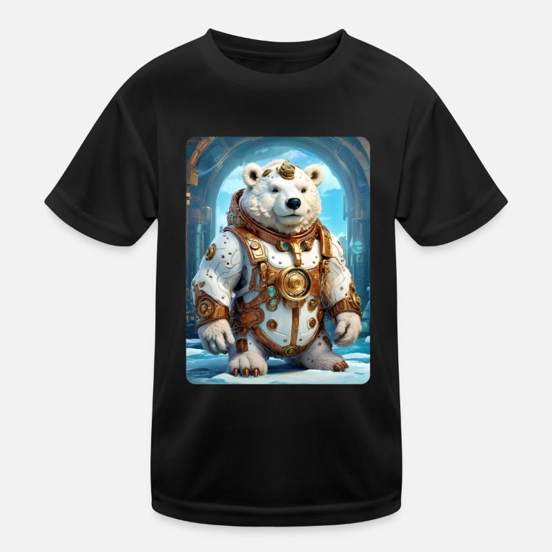 Steampunk Ice Bear 1.11 Kids Functional T-Shirt